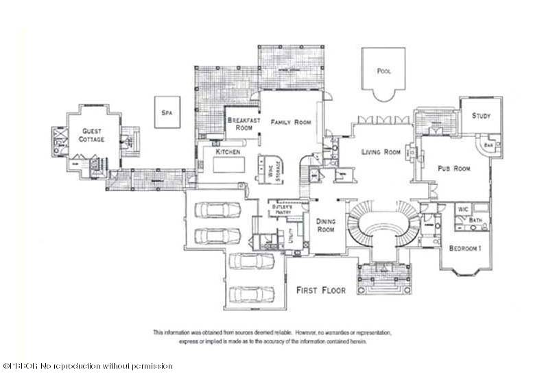 69 Curlew Road Manalapan, FL 33462 - Photo 26 of 27 First Floor Floor Plan