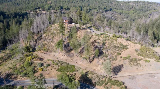 a view of a yard with trees