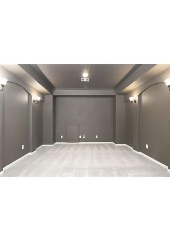 a open hall with a bench