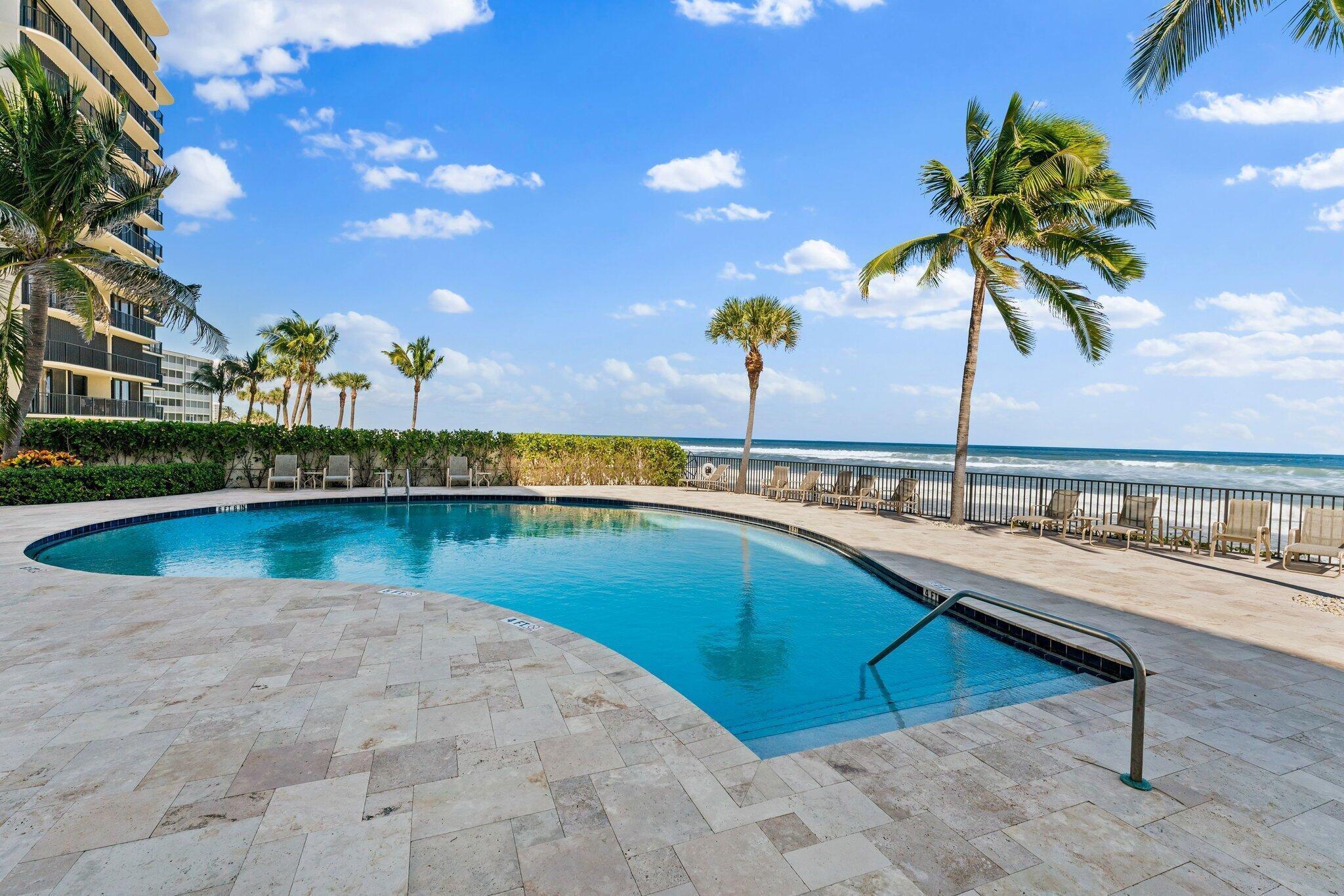 100 South Beach Road, Unit 903 Jupiter, FL 33469 - Photo 49 of 56 Ocean Towers renovated pool