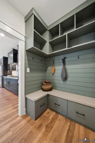 a room with storage and utility