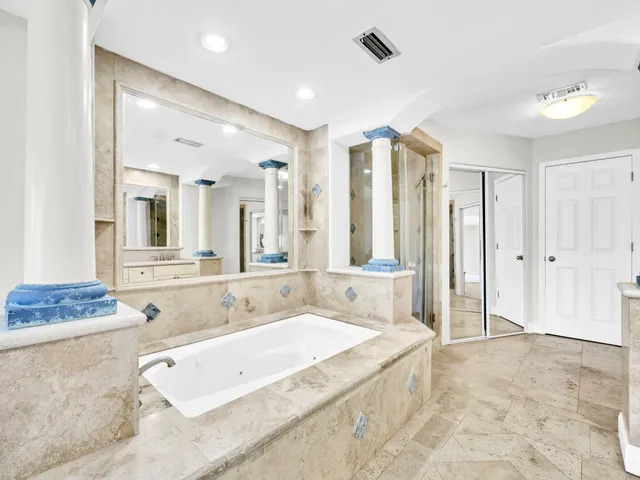 a view of a lake with a mountain in the background