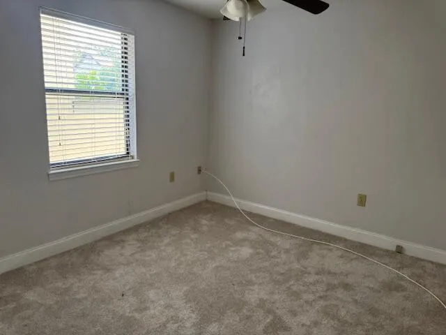 an empty room with a window