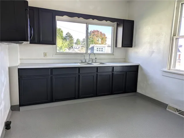a view interior of kitchen and window