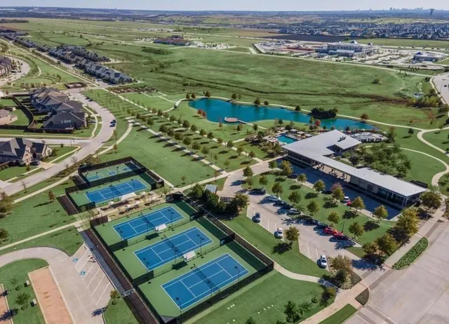 an aerial view of a city