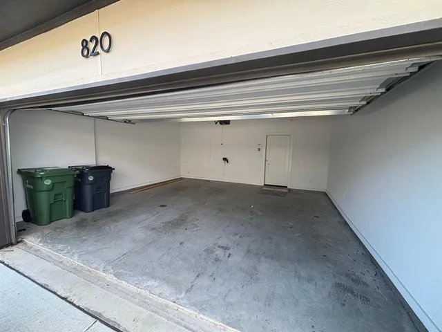 a view of a garage