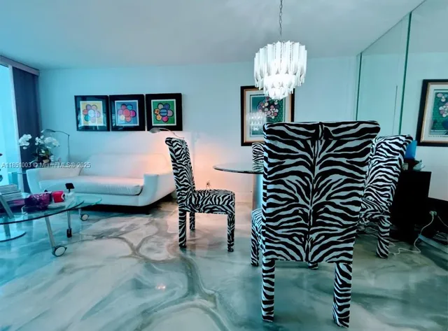 a view of a balcony with chairs