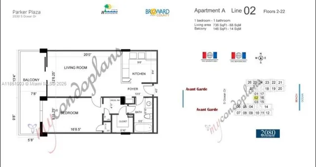 $2,850 | 2030 South Ocean Drive, Unit 1802, Hallandale Beach, FL 33009