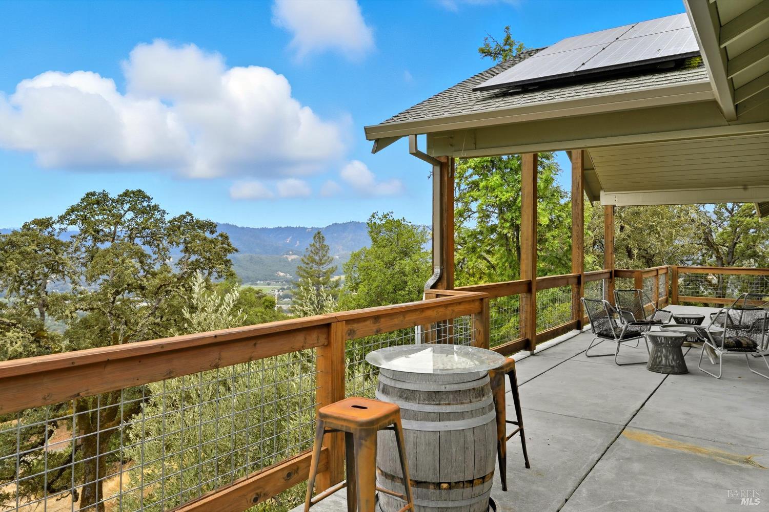 31000 Pine Mountain Road Cloverdale, CA 95425 - Photo 37 of 61 Expansive covered deck designed for outdoor dining, entertaining, and sunset views above the valley.