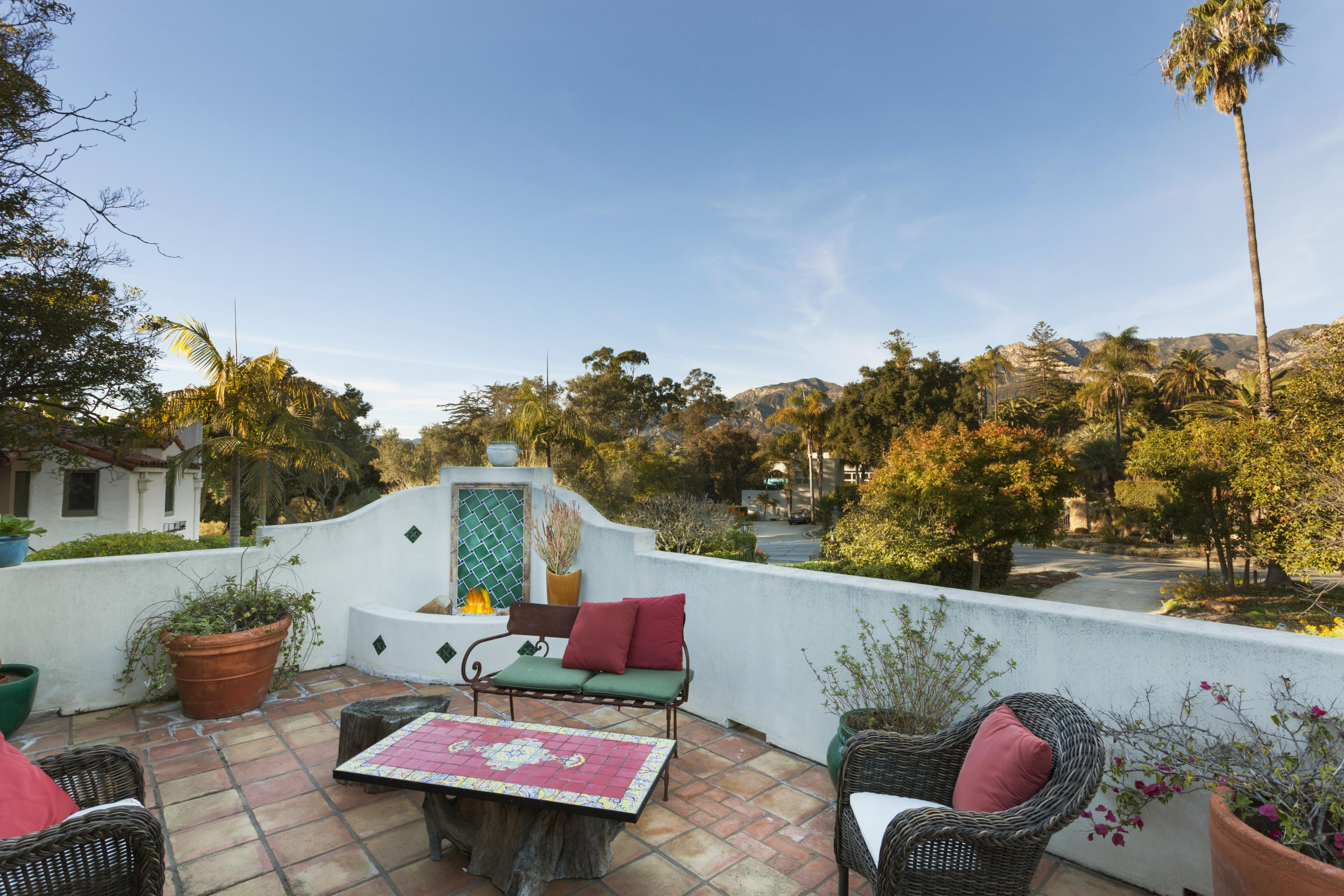 2141 Mission Ridge Road Santa Barbara, CA 93103 - Photo 12 of 18 a view of yard from deck with seating area