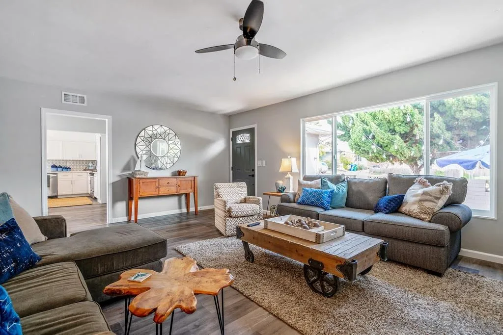 808 Leonard Avenue Oceanside, CA 92054 - Photo 13 of 25 a living room with furniture and a large window