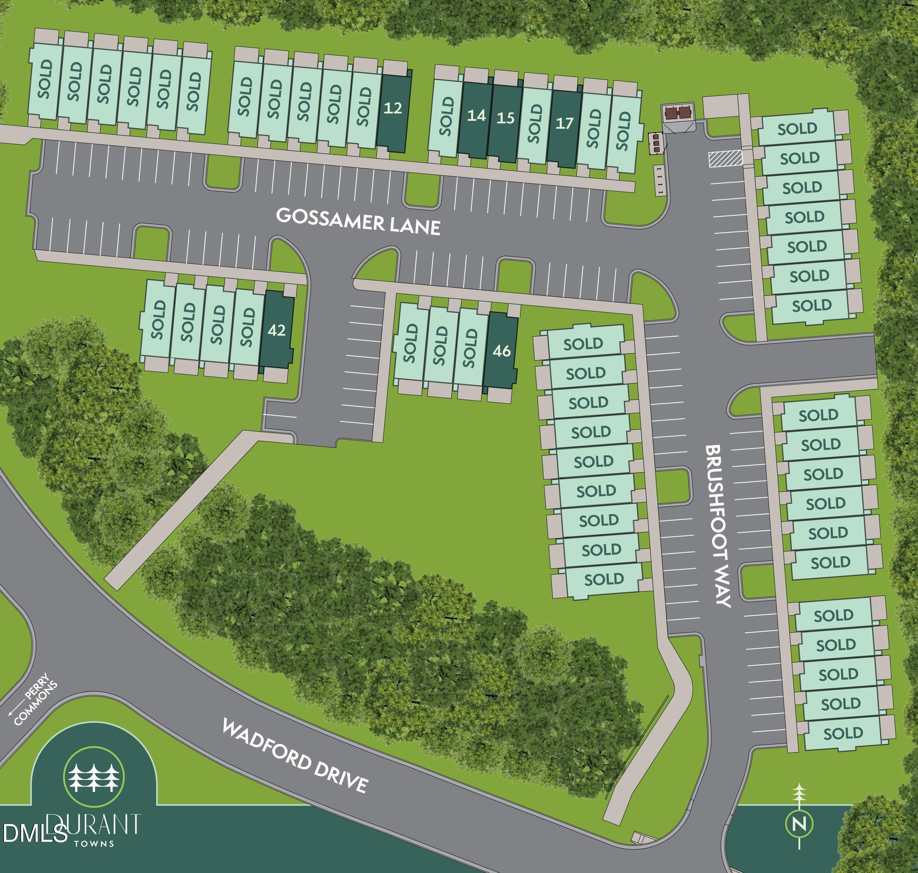 4821 Gossamer Lane, Unit 103 Raleigh, NC 27616 - Photo 35 of 42 Durant_Towns_Site_Map_vFinal-r1_12_8_25