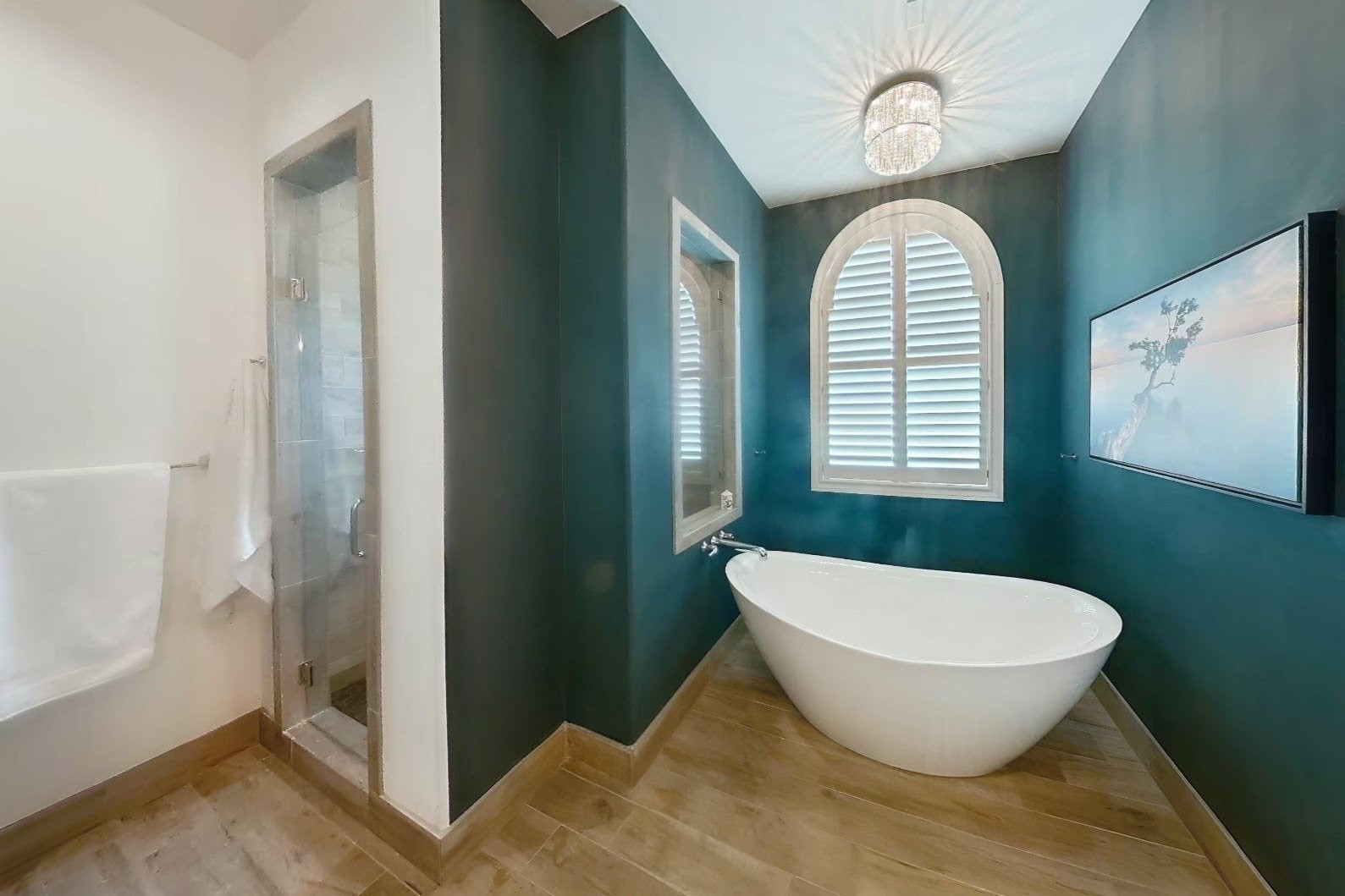 701 Hurst Creek Road Lakeway, TX 78734 - Photo 15 of 37 Primary bathroom with walk-in shower and separate soaking tub