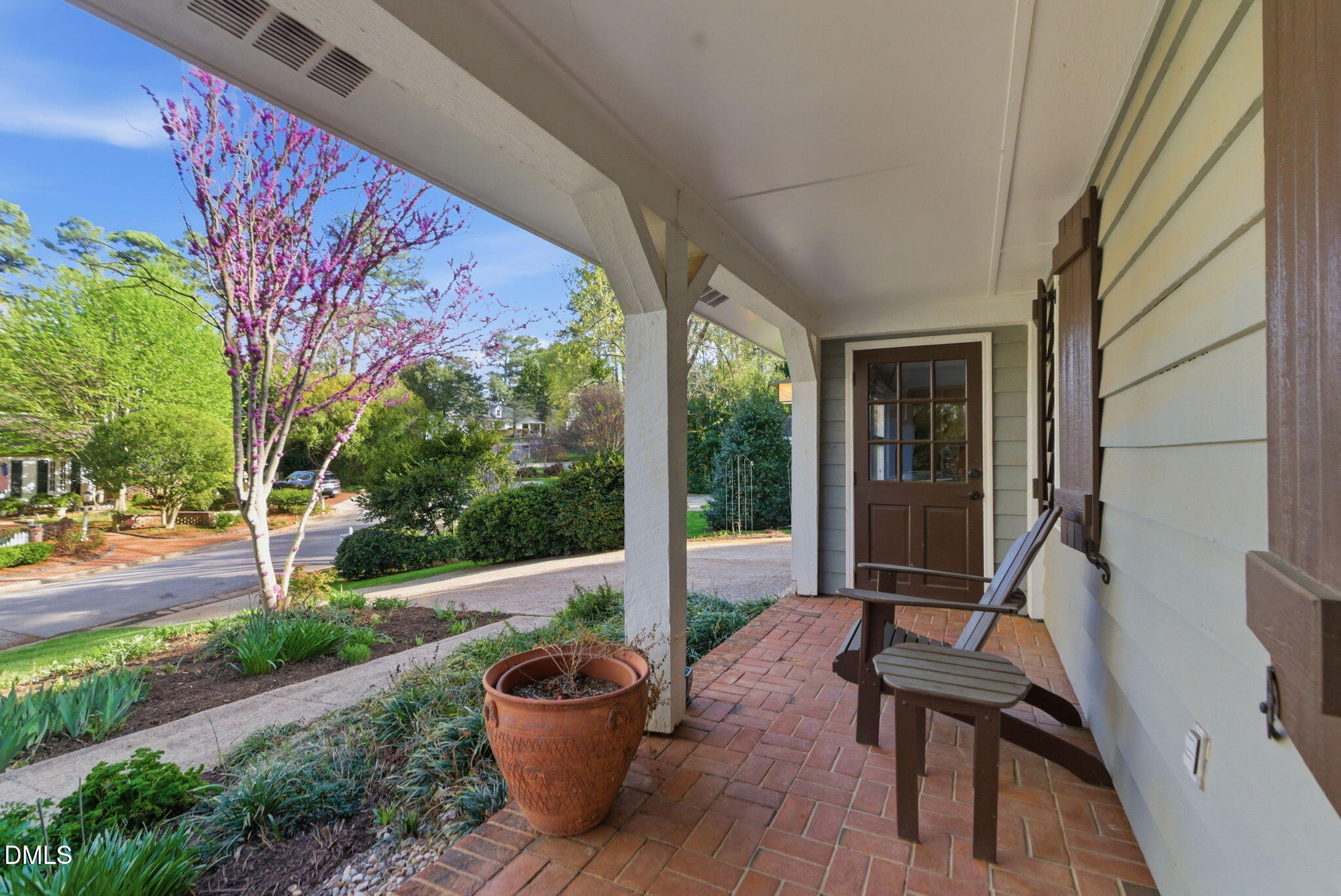 1513 Dellwood Drive Raleigh, NC 27607 - Photo 68 of 76 a view of a porch with furniture and garden