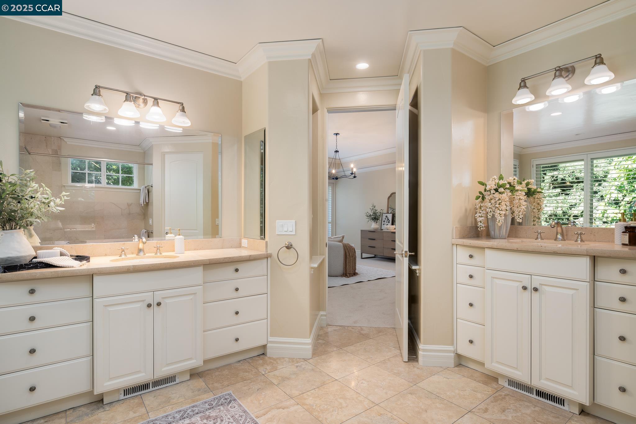 471 El Rio Danville, CA 94526 - Photo 24 of 51 a spacious bathroom with a granite countertop sink mirror and shower