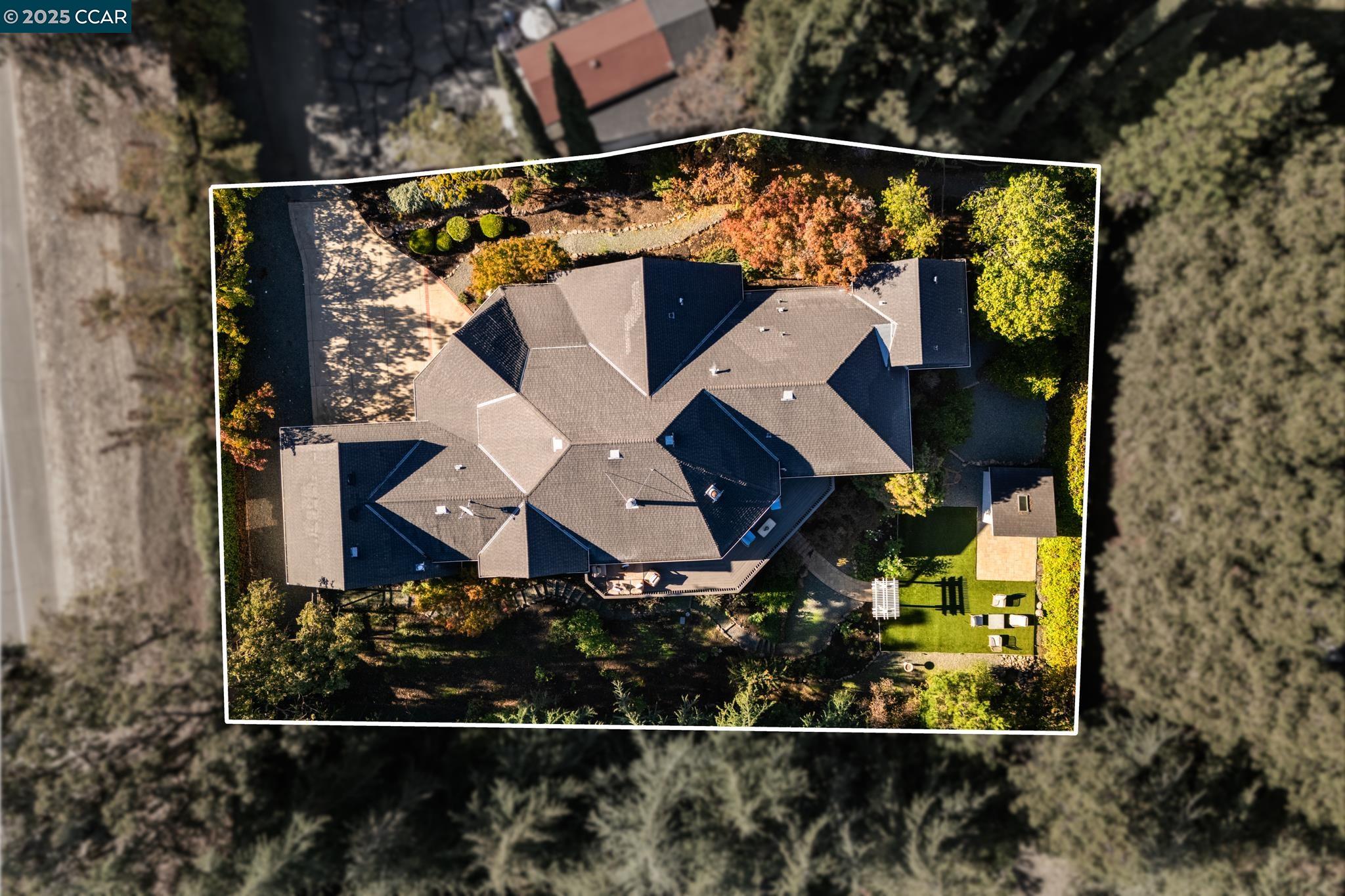 471 El Rio Danville, CA 94526 - Photo 51 of 51 an aerial view of a house with a garden