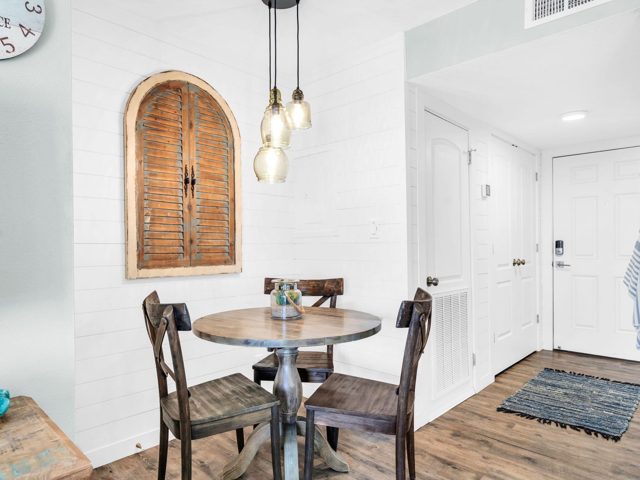 145 Beachfront Trail, Unit 307A Santa Rosa Beach, FL 32459 - Photo 12 of 60 a view of a dining room with furniture window and wooden floor