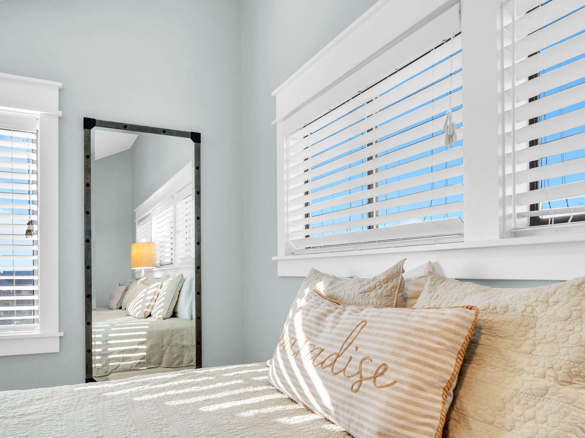 145 Beachfront Trail, Unit 307A Santa Rosa Beach, FL 32459 - Photo 28 of 60 a bedroom with a bed and wooden floor