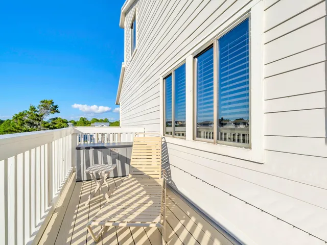 a view of a garden with a flower garden