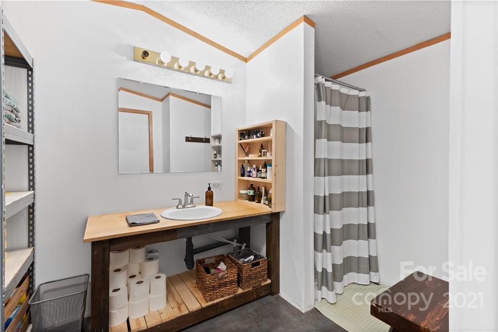 3 Buckner Road Leicester, NC 28748 - Photo 13 of 28 a bathroom with a sink and a mirror