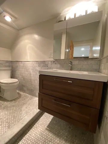 a bathroom with a sink and a toilet