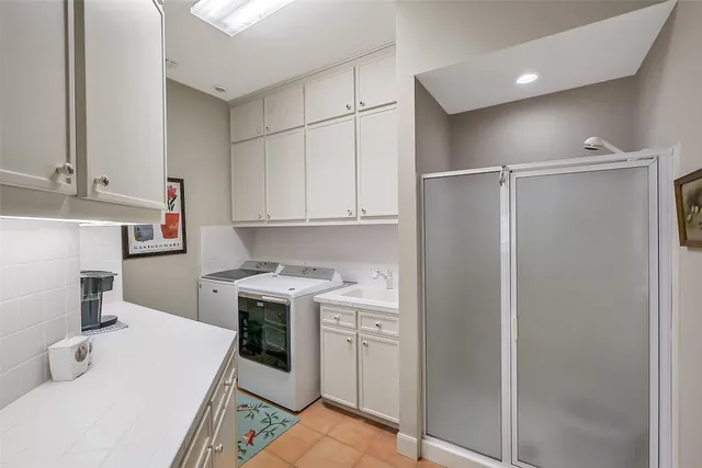 a view of hallway with livingroom