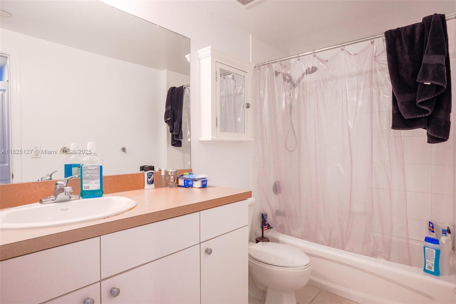 1250 South Miami Avenue, Unit 3003 Miami, FL 33130 - Photo 15 of 31 a bathroom with a sink a toilet and a mirror