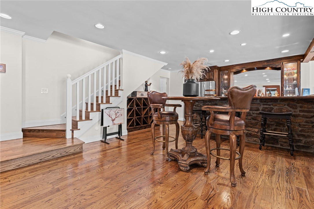 123 St Andrews Road Beech Mountain, NC 28604 - Photo 21 of 47 a view of a room with lots of wooden furniture