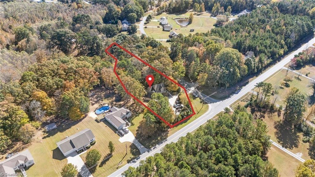 5172 Jordan Valley Road Trinity, NC 27370 - Photo 49 of 50 Aerial Photo of the house with estimated land area