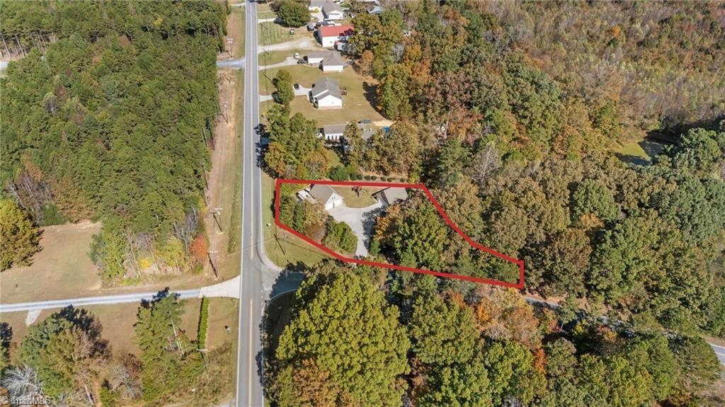5172 Jordan Valley Road Trinity, NC 27370 - Photo 50 of 50 Aerial Photo of the house with estimated land area