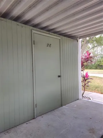 a view of a garden with a bench