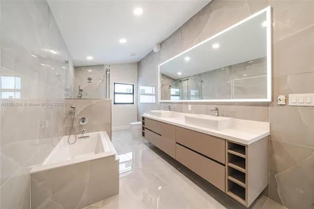 a view of a backyard with a garden