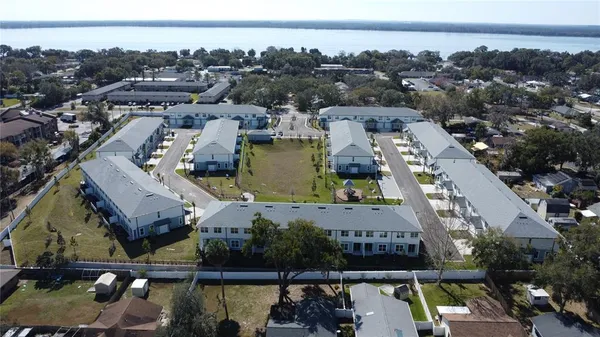 an aerial view of a city