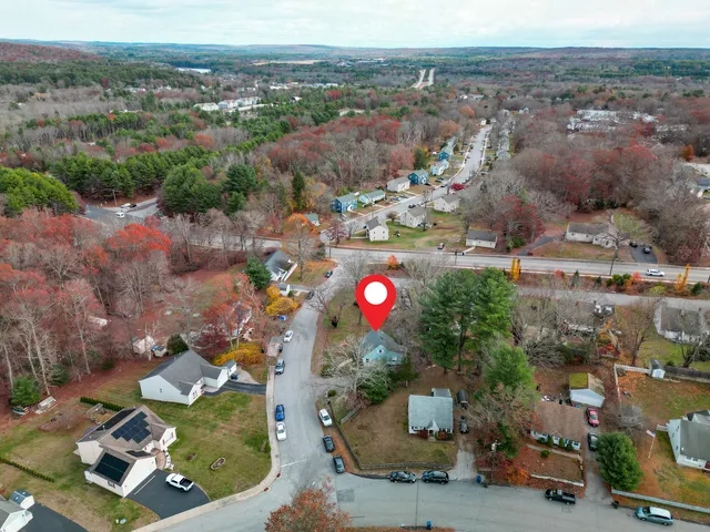 an aerial view of multiple house