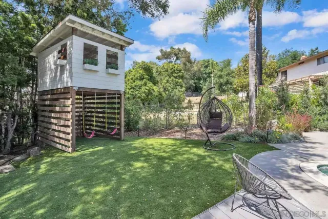 a view of a garden from a window