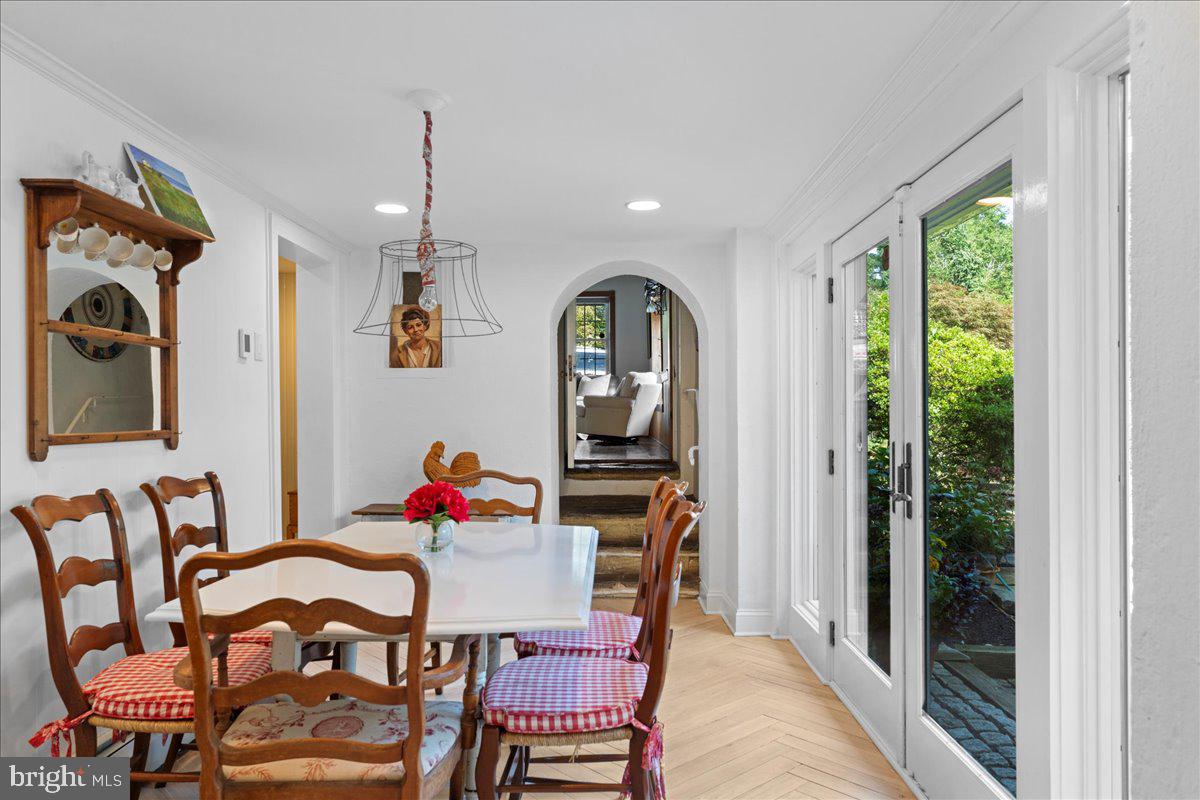 1111 Susquehanna Road Jenkintown, PA 19046 - Photo 24 of 64 a view of a dining room with furniture wooden floor and a window