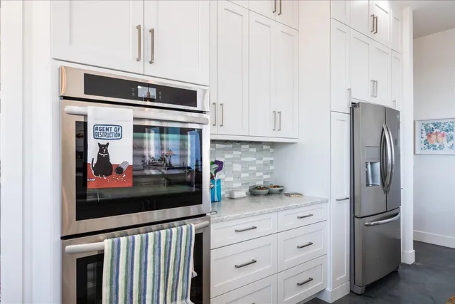 a bathroom with a shower and toilet