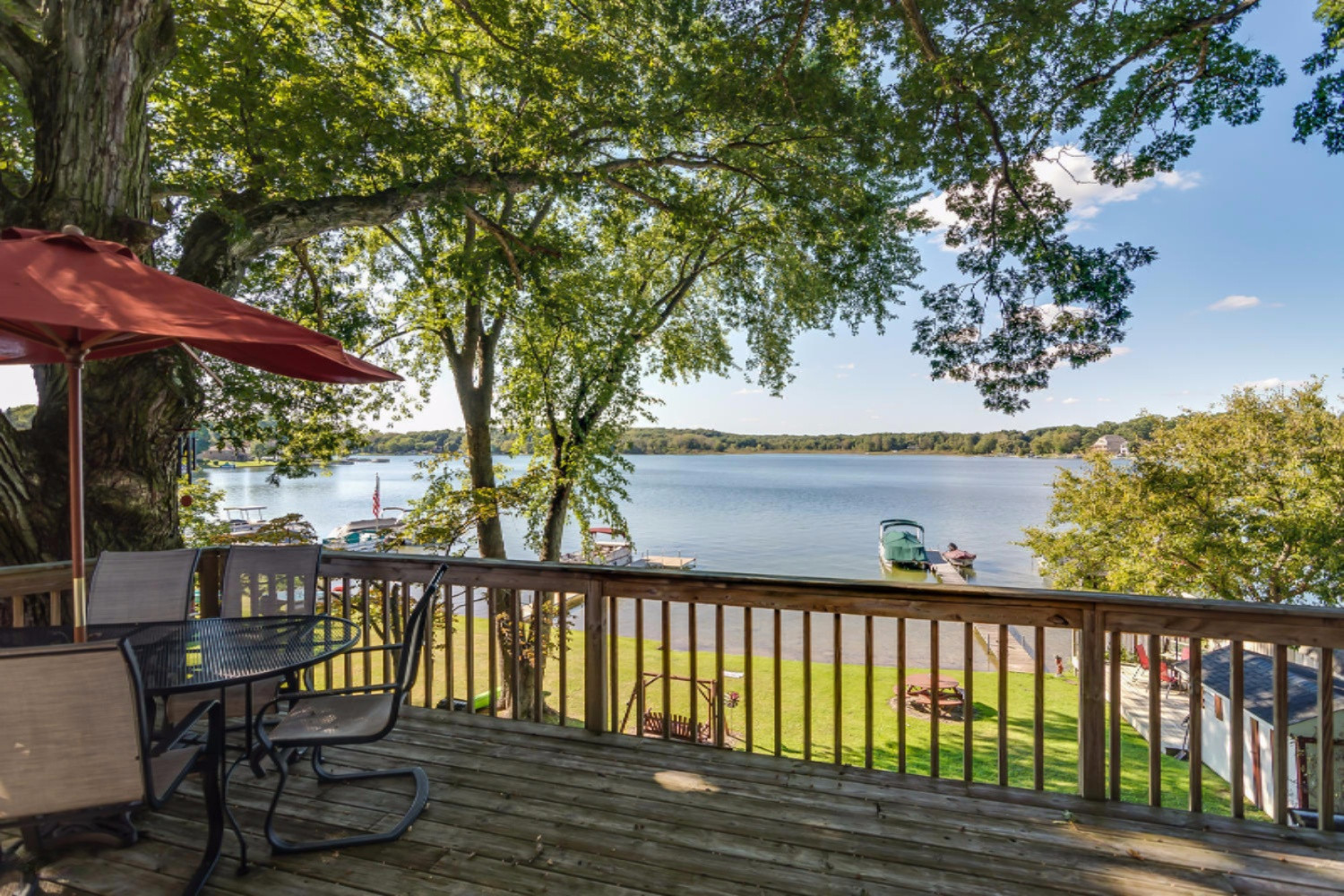 13252 Spence Road Three Rivers, MI 49093 - Photo 20 of 51 Large Lake-Side Deck View