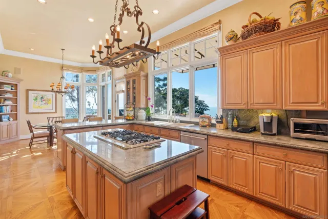 a kitchen with stainless steel appliances granite countertop a sink and a stove