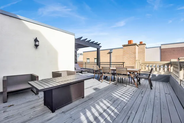 a terrace view with sitting space