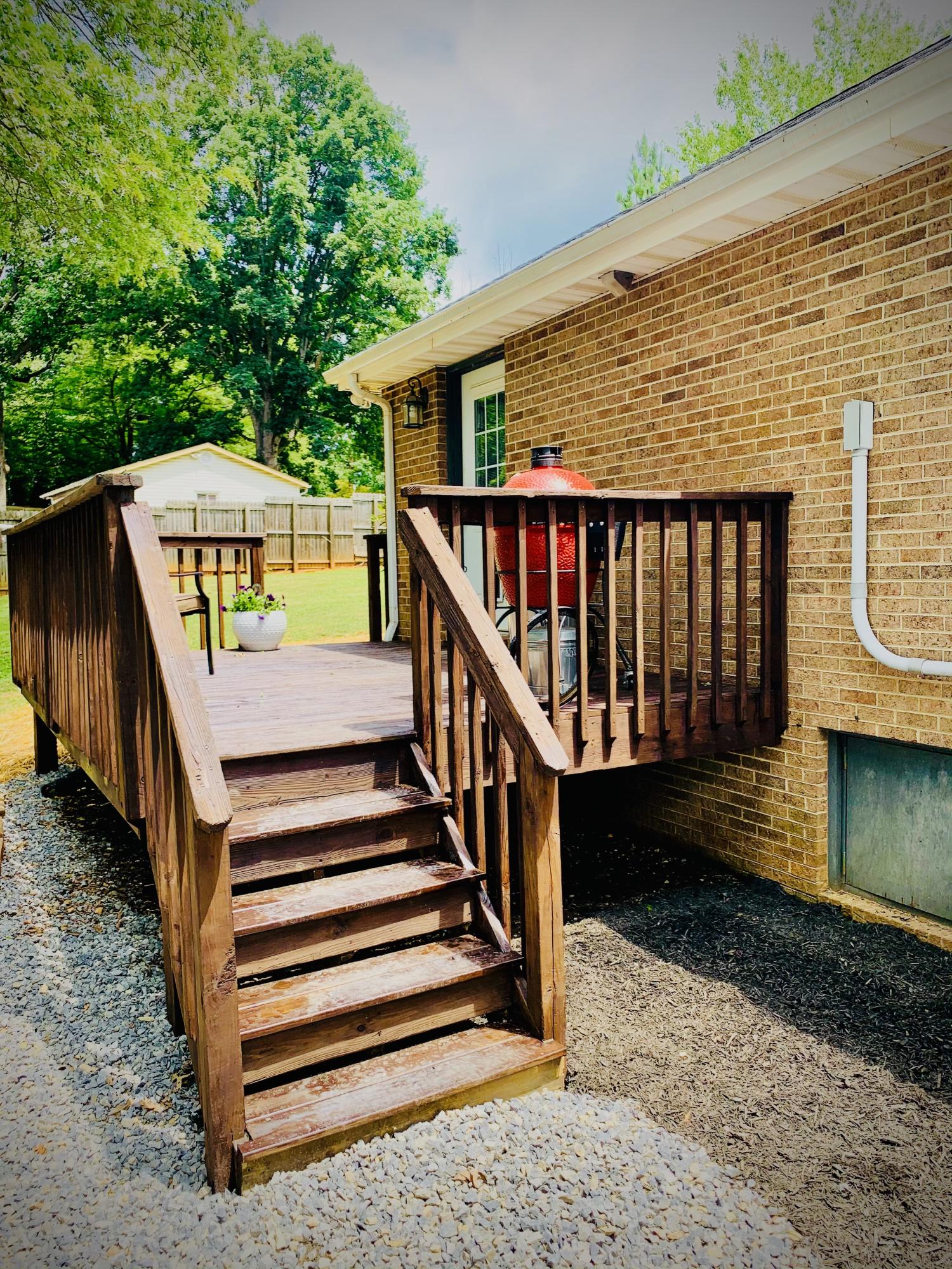 1591 Sandy Level Road Goodview, VA 24095 - Photo 19 of 24 a view of a house with backyard and deck