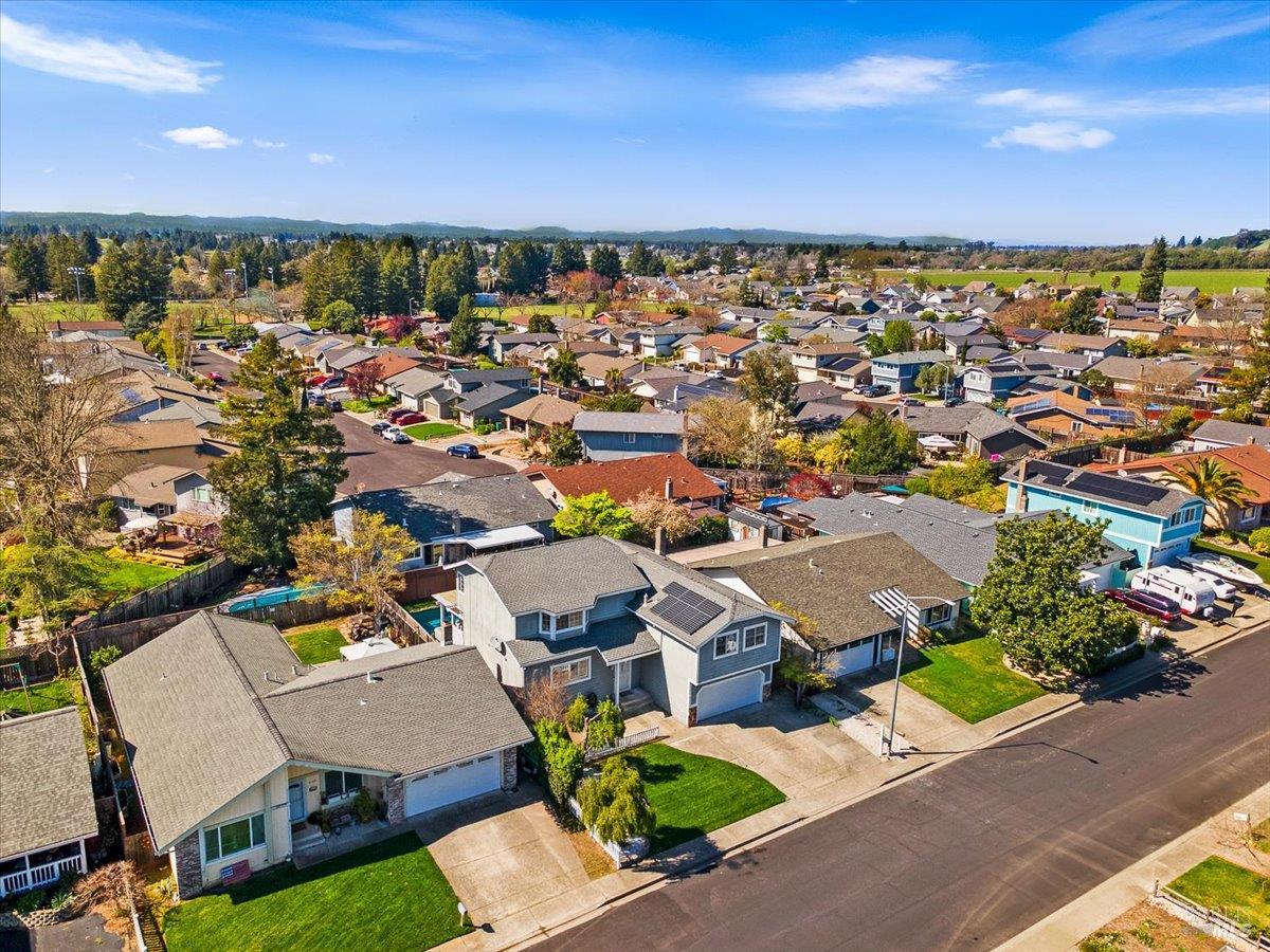 4457 Graywhaler Lane Rohnert Park, CA 94928 - Photo 44 of 51 an aerial view of residential houses with outdoor space and parking