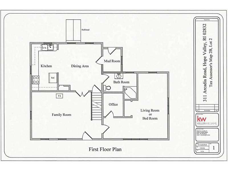 311 Arcadia Road Richmond, RI 02832 - Photo 24 of 25 1st Floor Plan.