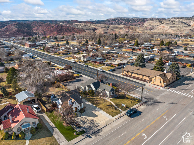 465 North Main Street Richfield, UT 84701 - Photo 9 of 43 Birds eye view of property with a residential view and a mountain view