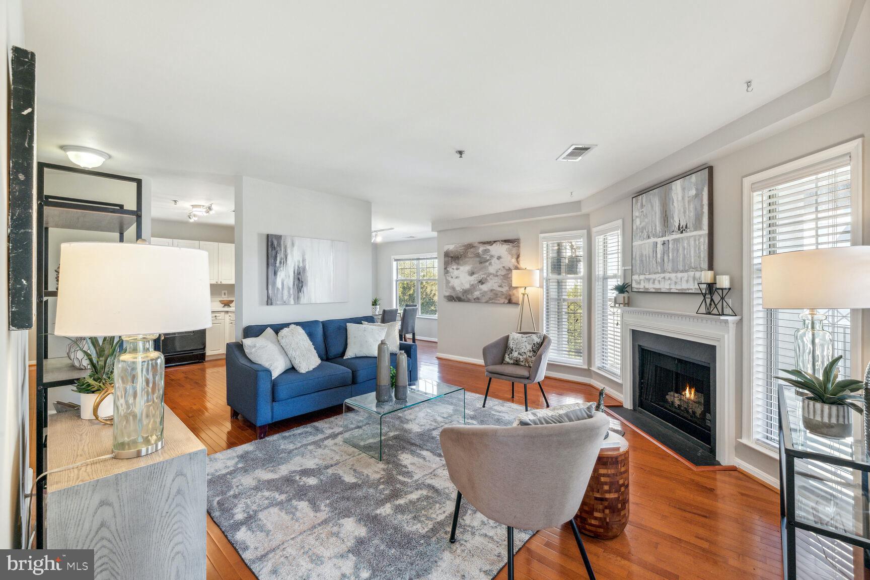 5573 Seminary Road, Unit 413 Falls Church, VA 22041 - Photo 5 of 24 Living room with view to dining room and kitchen