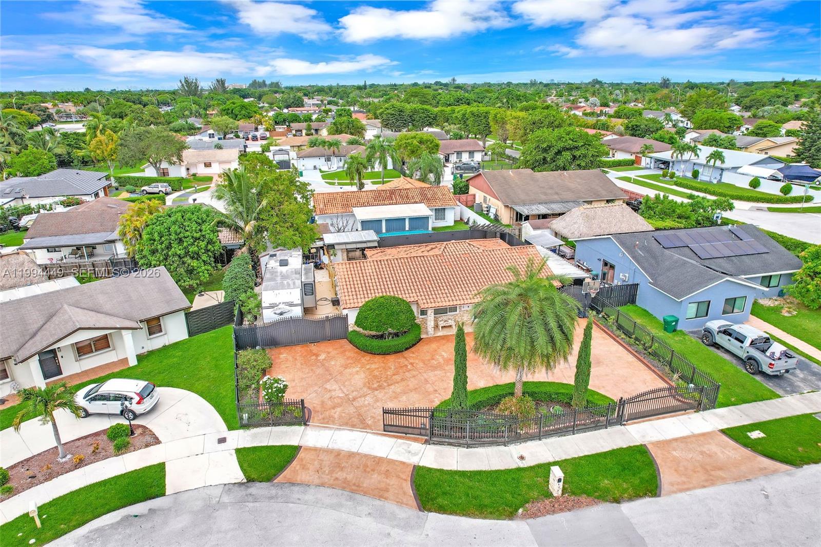 4225 Southwest 133rd Court Miami, FL 33175 - Photo 46 of 53 an aerial view of residential houses with outdoor space and lake view