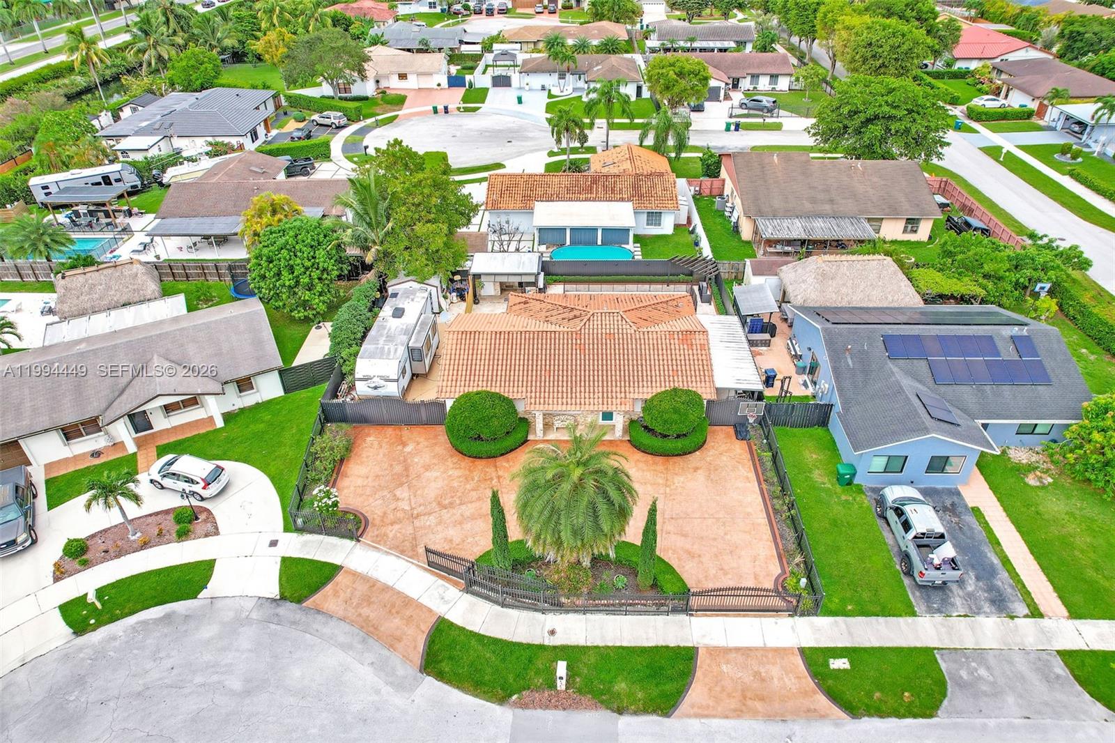 4225 Southwest 133rd Court Miami, FL 33175 - Photo 48 of 53 an aerial view of a house with garden space and street view