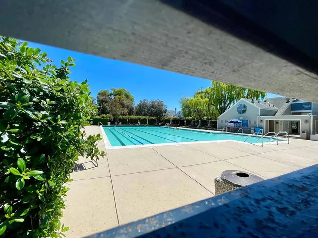a view of a park with trees