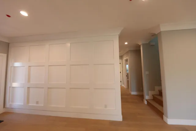 a view of a livingroom with a chandelier