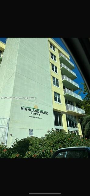 a front view of a building